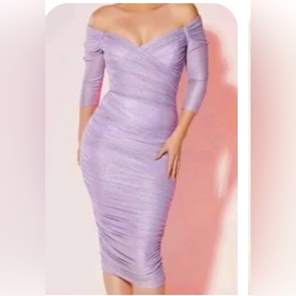 Pinup contour Monica Purple dress gently used size large - Picture 2 of 5